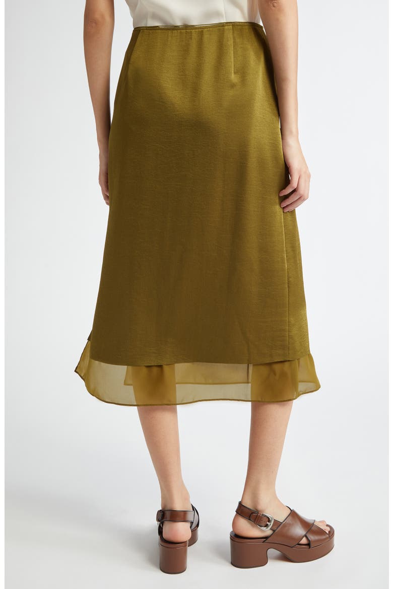 Layered Slit Maxi Skirt, Alternate, color, LAUREL