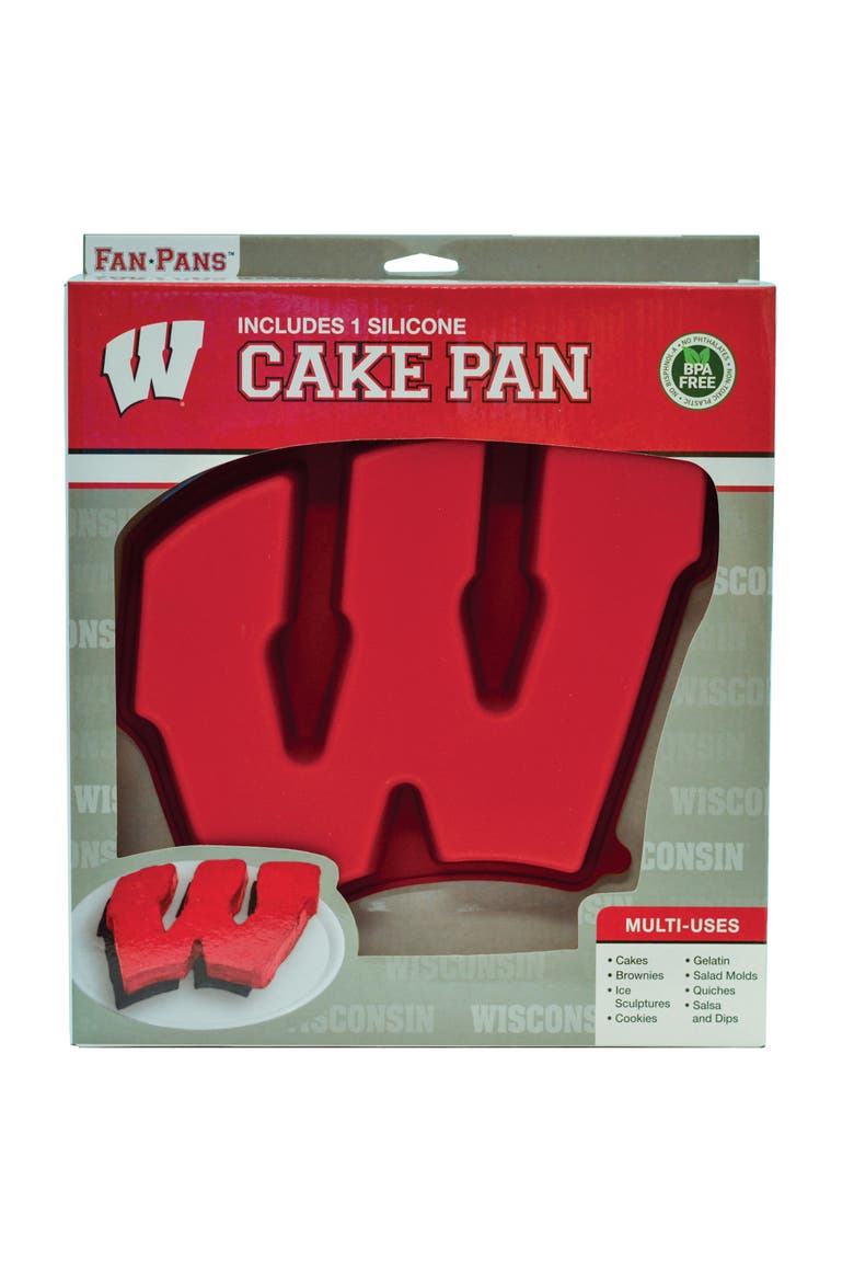 Wisconsin Badgers Cake Pan, Main, color, Multicolor