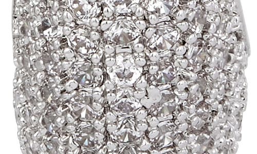 Savvy Cie Jewels Pavé Cubic Zirconia Graduated Hoop Earrings