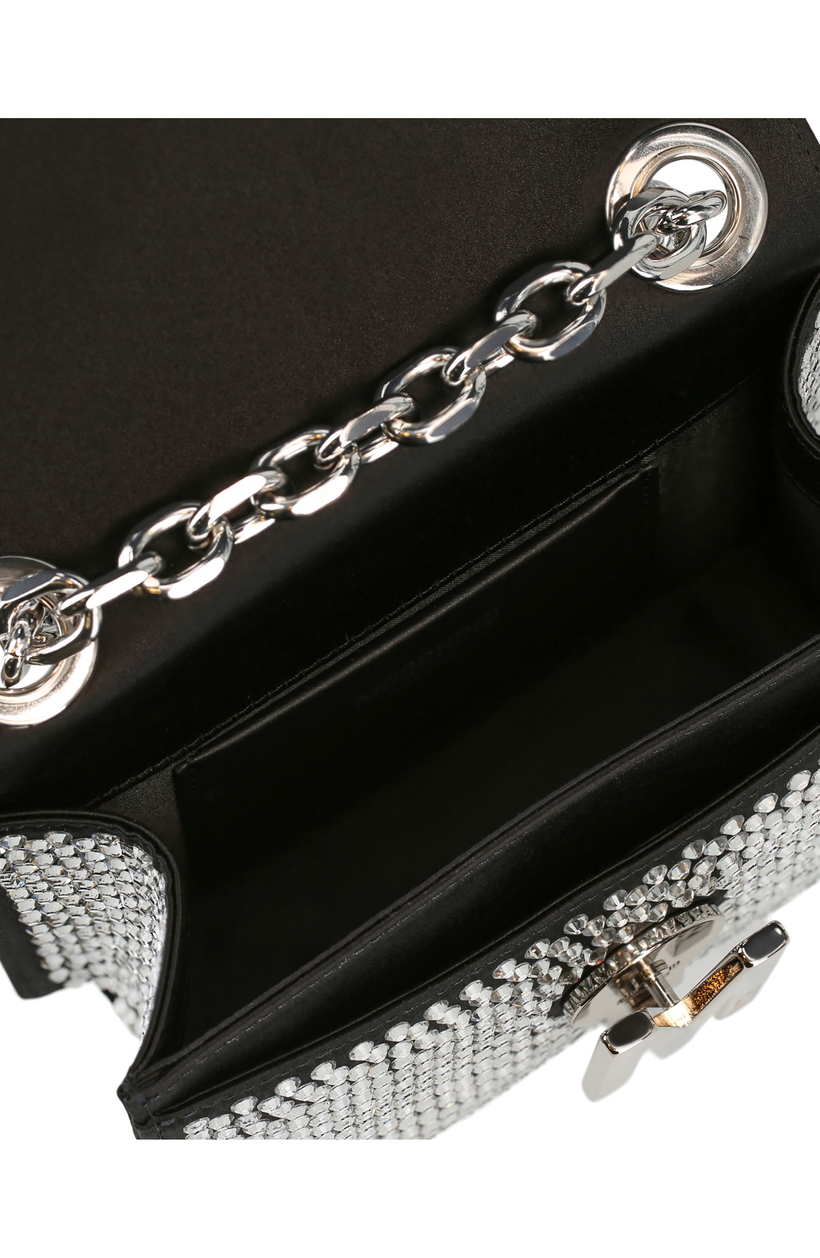 Moschino Crystal Embellished Crossbody Bag, Alternate, color, 