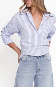 Petal & Pup Vienne Stripe Tie Back Button-Up Shirt