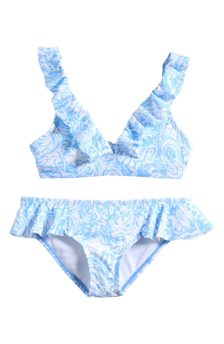Raisins Kids' Floral Cannes Do 2-Piece Bikini, Main, color, Blue