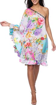 RANEES One-Shoulder Ruffle Dress