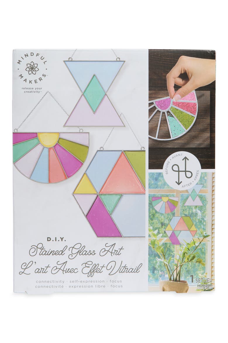 Kids' Mindful Makers Stained Glass Art Set, Main, color, MULTI-COLORED