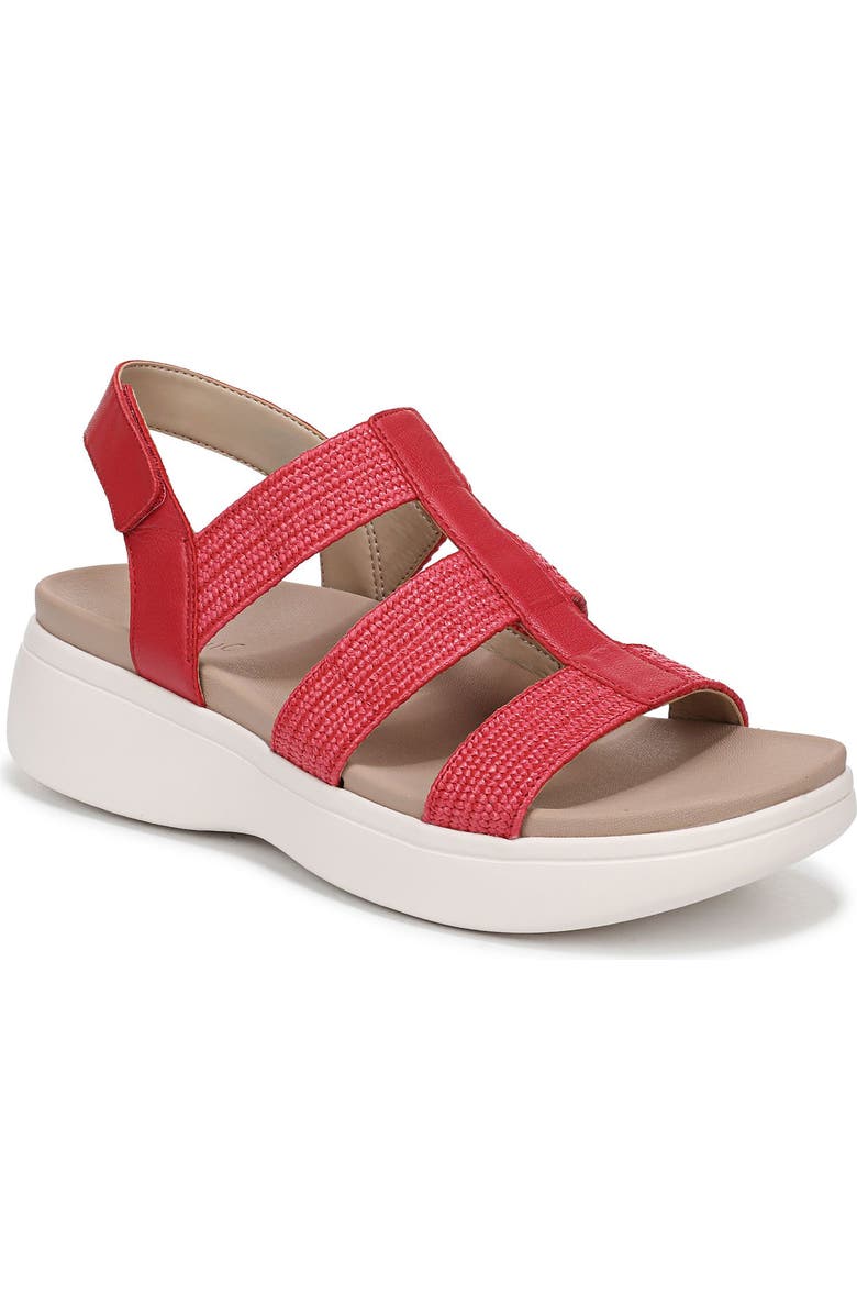 Vionic Sabrina Fisherman Platform Sandal, Main, color, Varsity Red Leather
