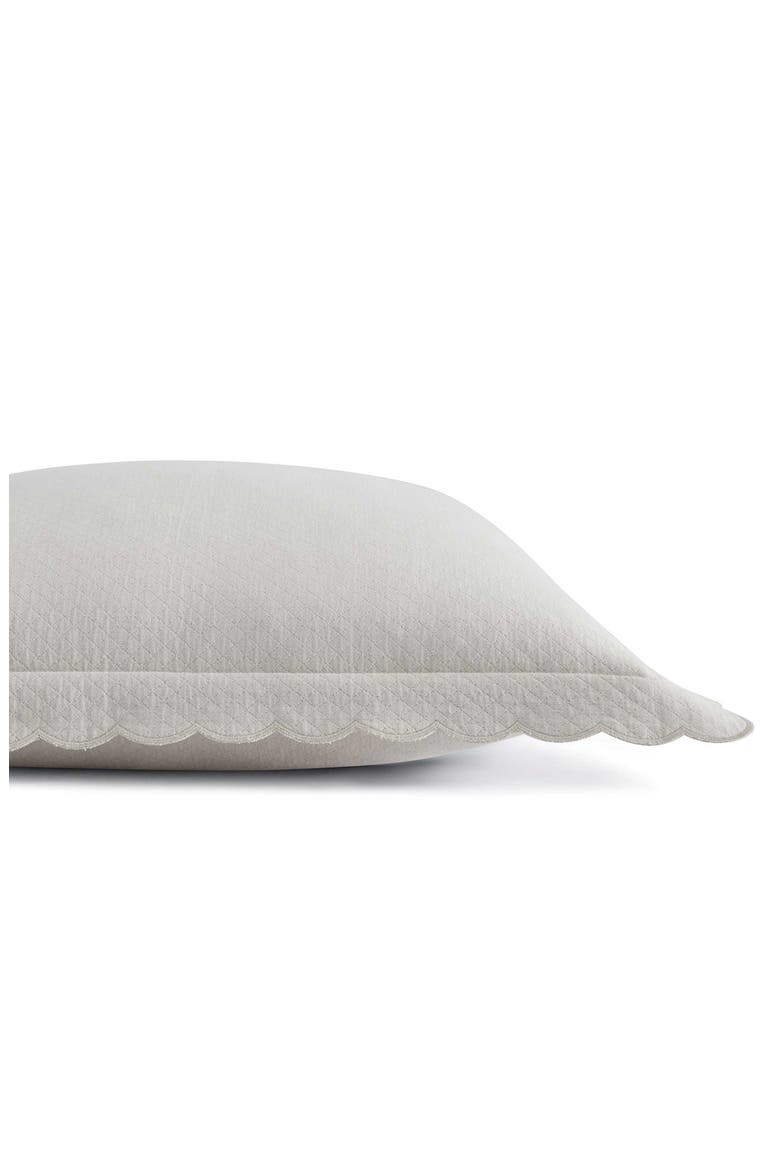 Signature Scallop Set of 2 Euro Pillow Shams, Alternate, color, CHINCHILLA GREY