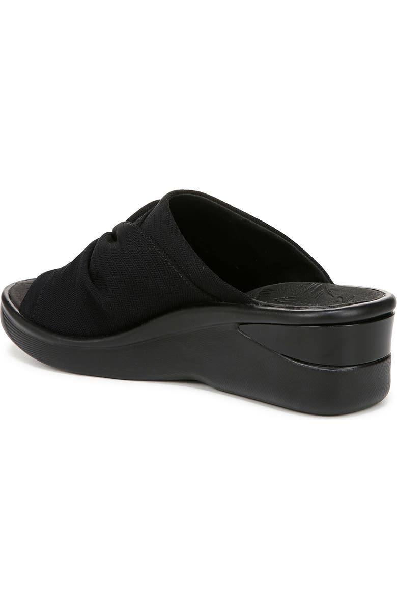 LifeStride Smile 3 Open Toe Wedge Slide Sandal - Wide Width Available, Alternate, color, Black
