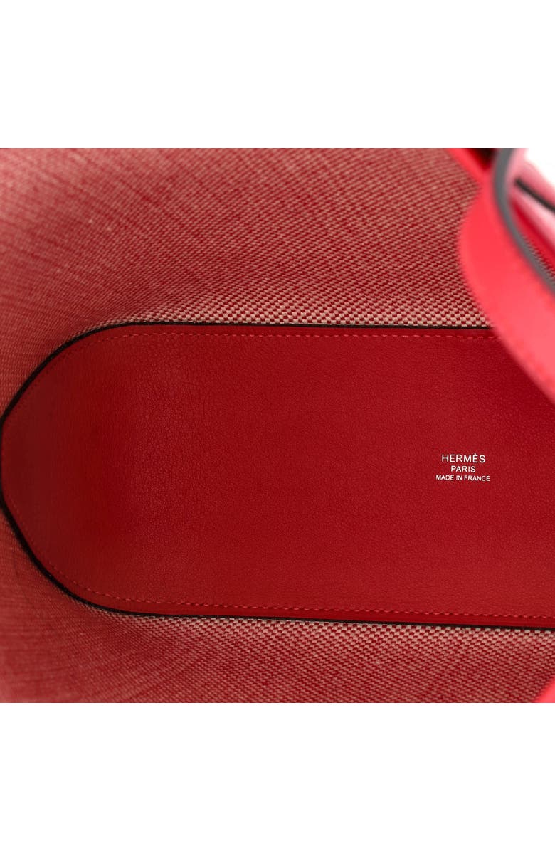 Pre-Owned Hermes Cabas H en Biais Tote Canvas with Leather 27, Alternate, color, Framboise