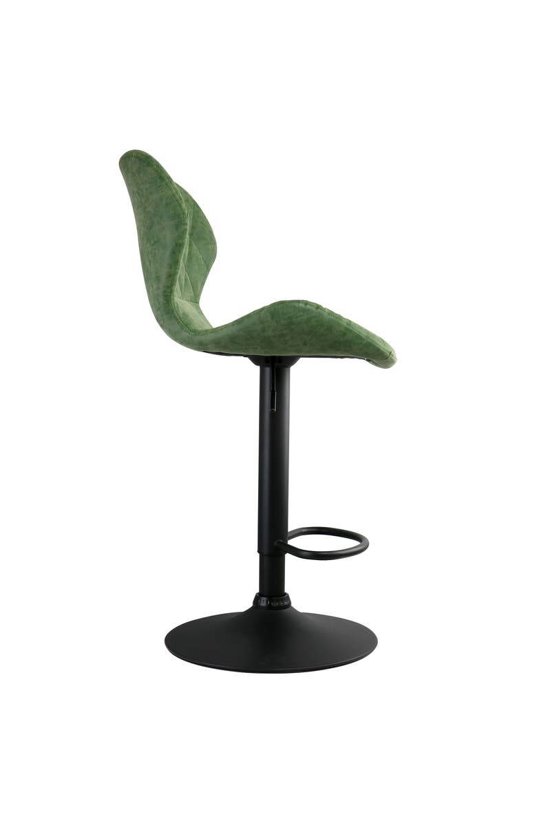 Elama Vintage Faux Leather Adjustable Bar Stool, Alternate, color, Green