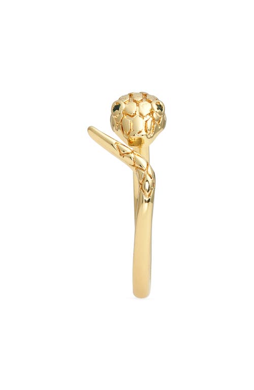 Child Of Wild Sahara Snake Cubic Zirconia Ring In Gold