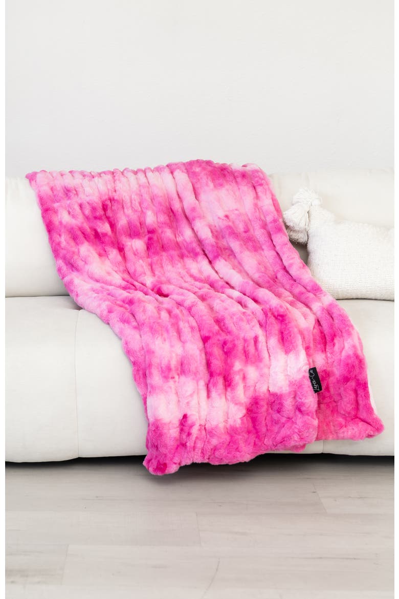 LuxeCloud Blanket, Alternate, color, Pink Tie-Dye