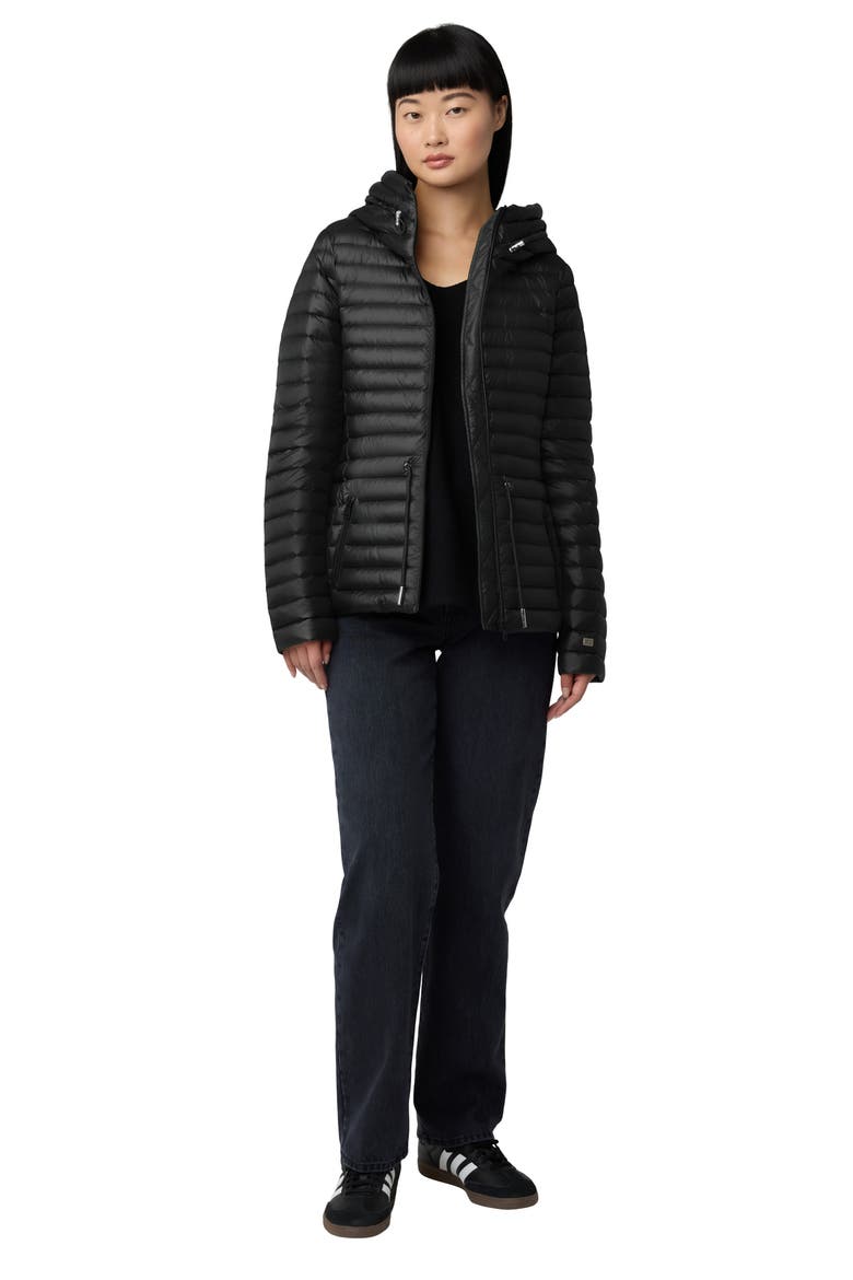Ayleen Down Puffer Jacket, Alternate, color, BLACK