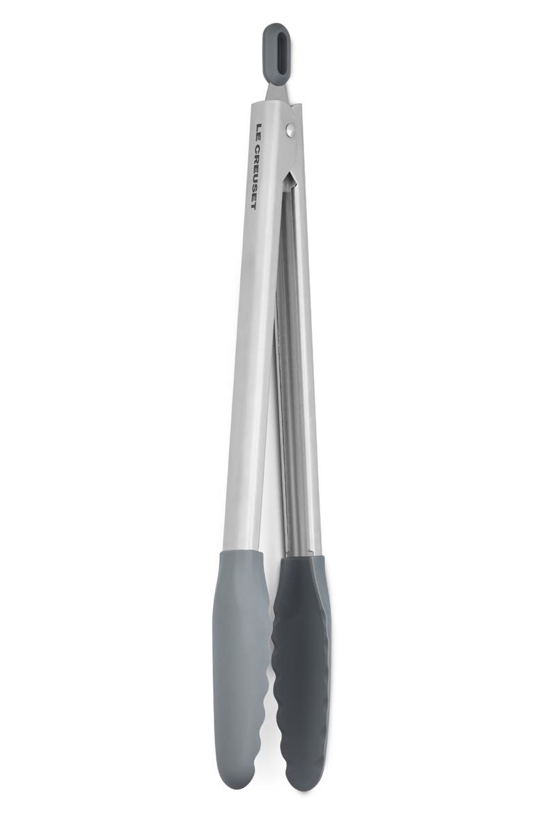 Signature Stainless Steel Tongs, Main, color, OYSTER