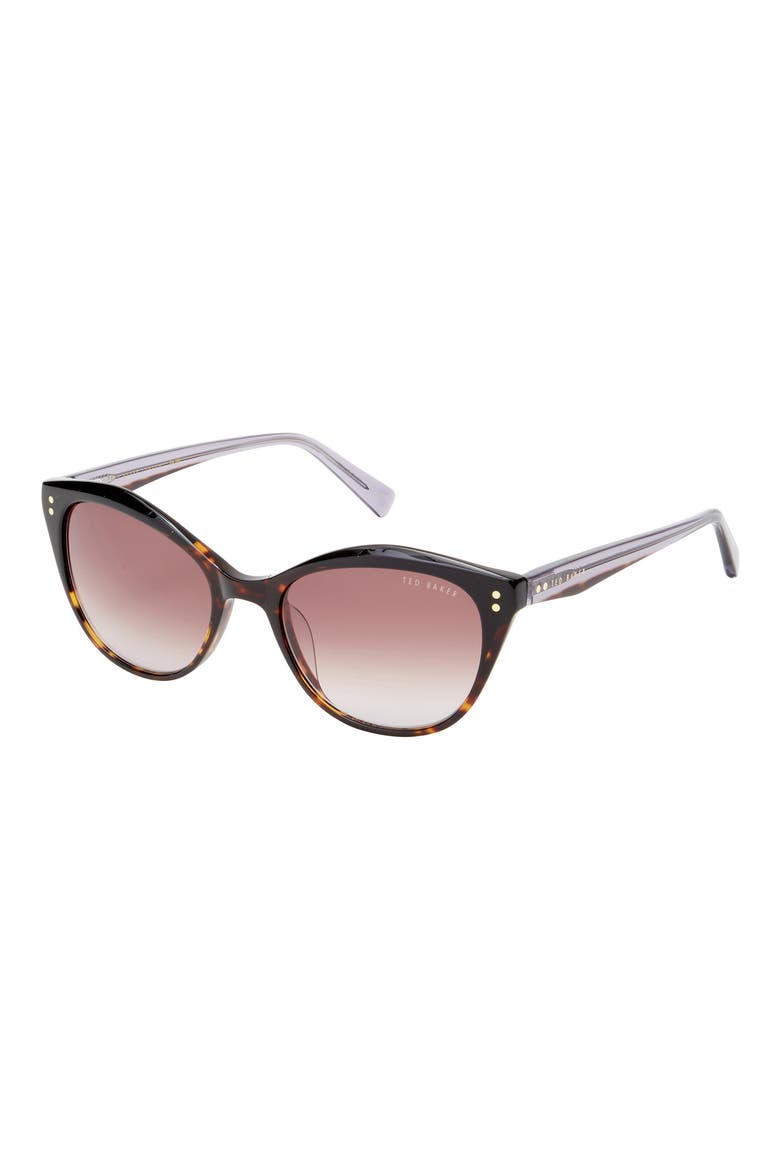 54mm Polarized Cat Eye Sunglasses, Alternate, color, TORTOISE
