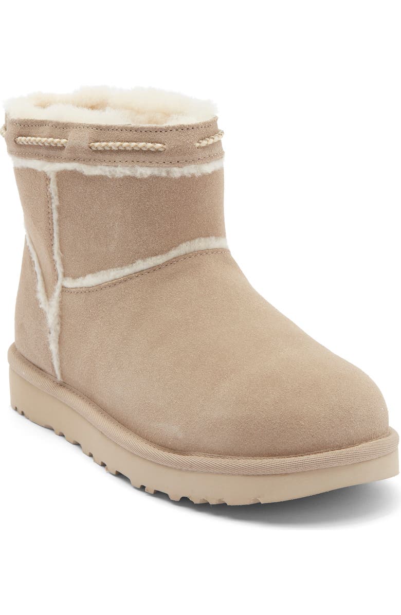 UGG<sup>®</sup> Classic Mini Shearling Braid Trim Boot, Main, color, Dune