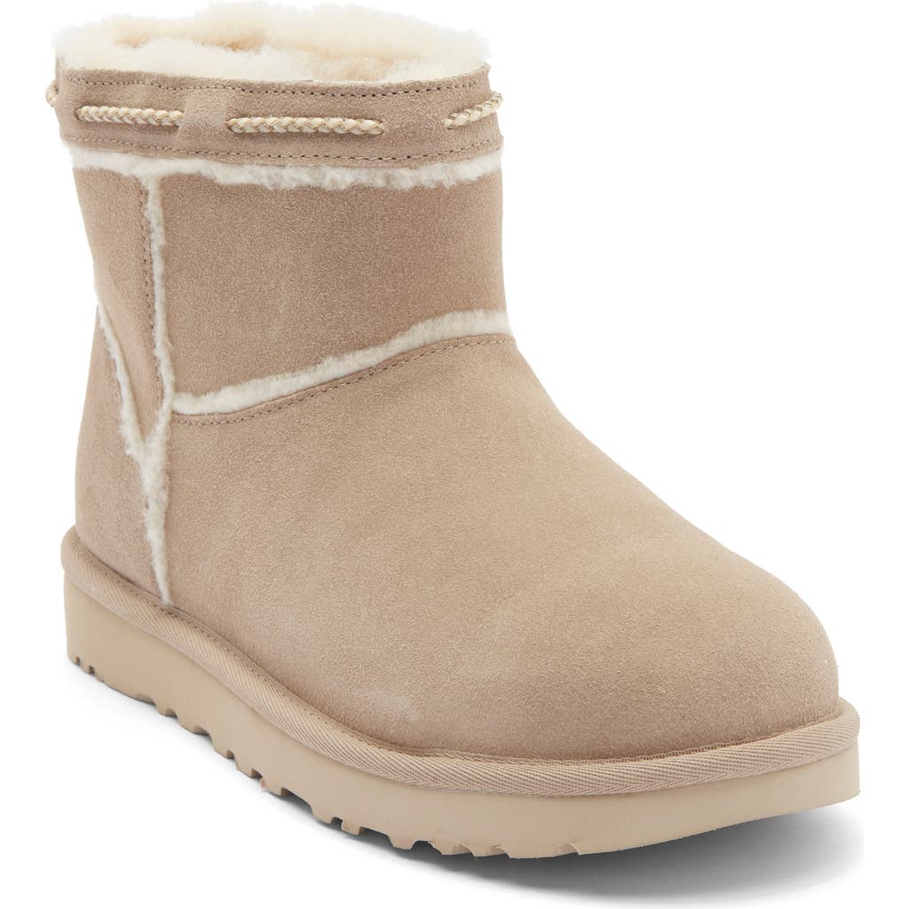 Ugg ® Classic Mini Shearling Braid Trim Boot In Sand