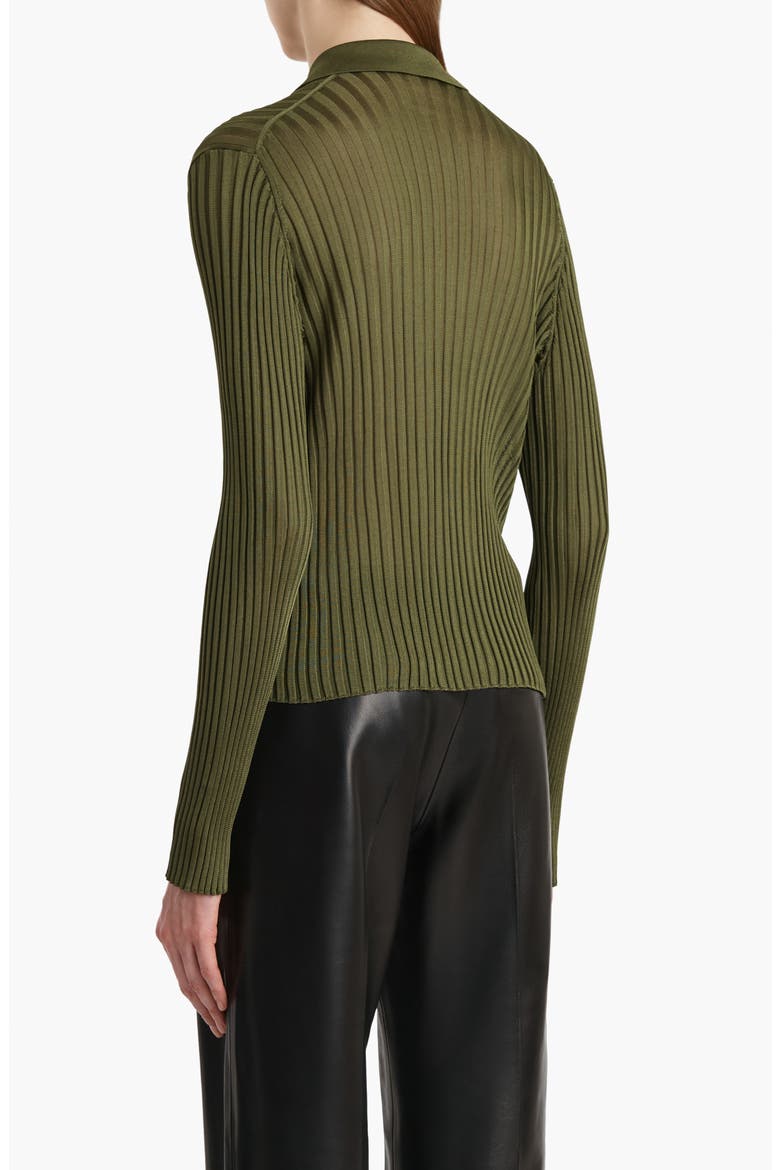 Vin Rib Polo Sweater, Alternate, color, OLIVE