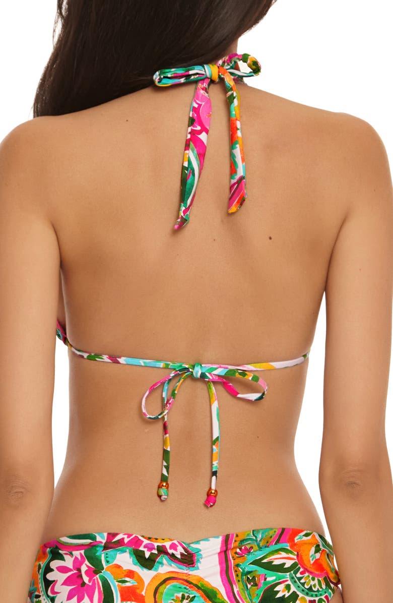 Becca La Vie Reversible Triangle Bikini Top, Alternate, color, Pink Multi