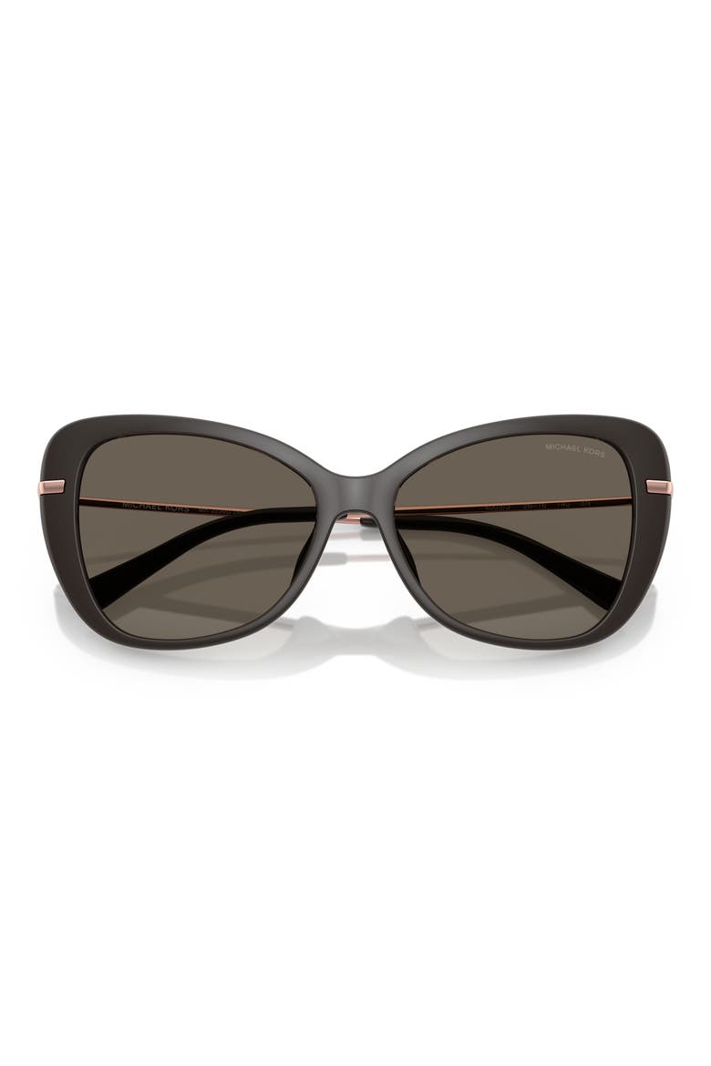 56mm Butterfly Sunglasses, Alternate, color, GREY