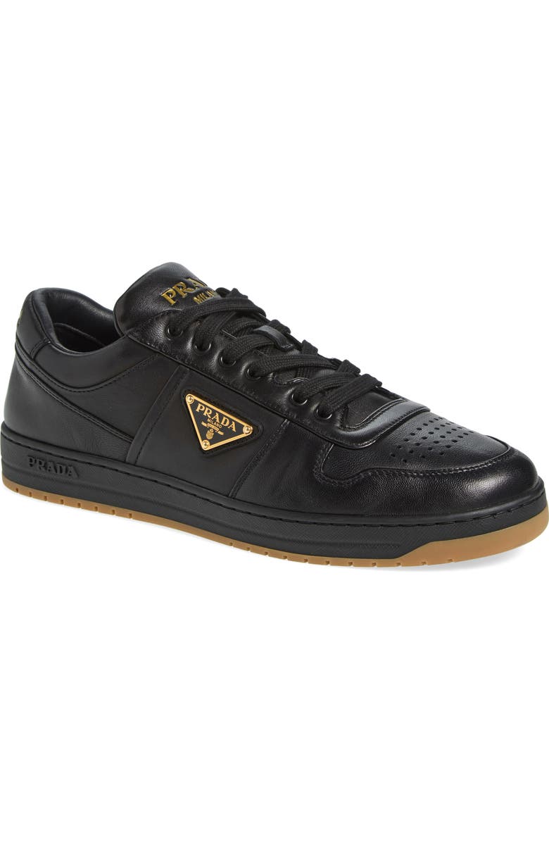 Prada Downtown Low Top Sneaker, Main, color, Nero