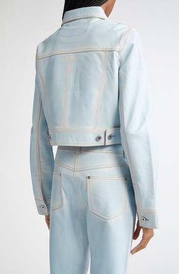 Calliope Leather Trucker Jacket