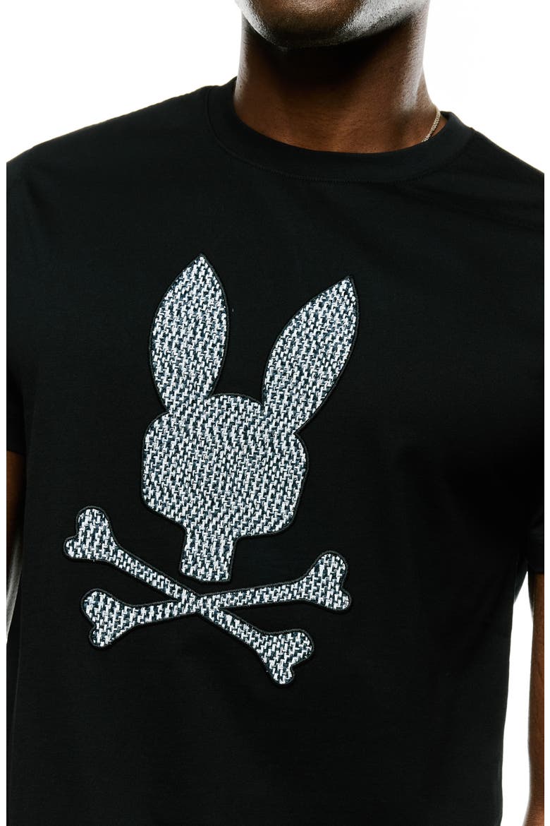 Darcy Embroidered Cotton T-Shirt, Alternate, color, BLACK