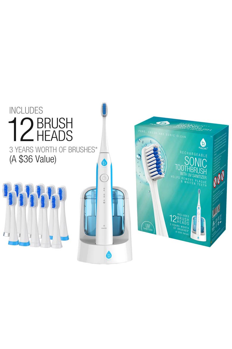 UV Sonic Toothbrush, Cleaner Pod & Water Flosser, Alternate, color, White