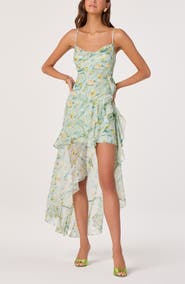 ASTR the Label Candace Floral High Low Dress