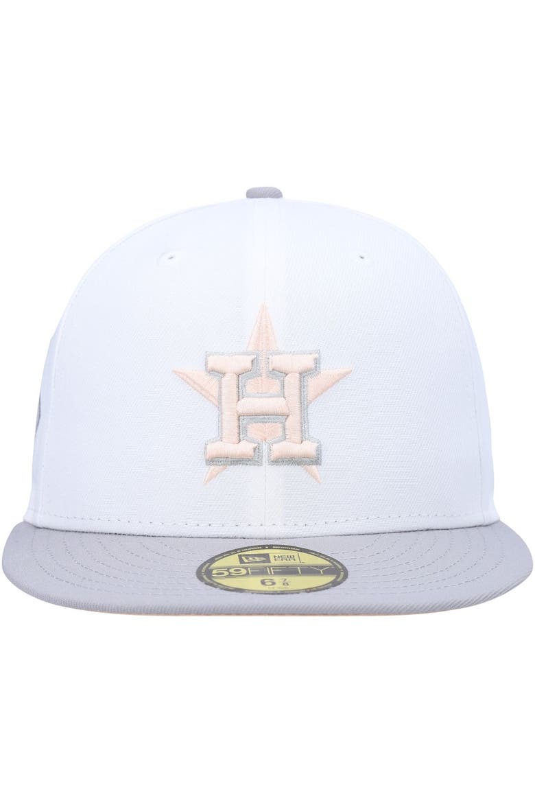 Men's New Era White/Gray Houston Astros 2011 World Series Side Patch Undervisor 59FIFTY Fitted Hat, Alternate, color, White