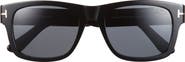 TOM FORD Smith-02 55mm Polarized Rectangular Sunglasses