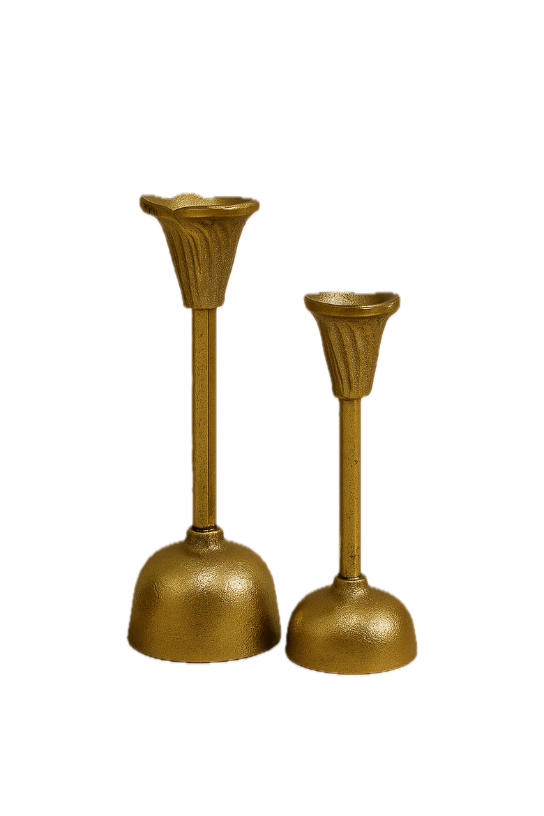 Bloom Candle Holder, Main, color, Gold - Short