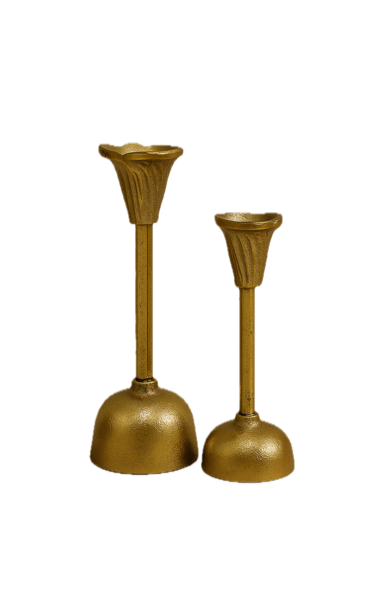 Raiz Studio Bloom Candle Holder, Main, color, Gold - Tall