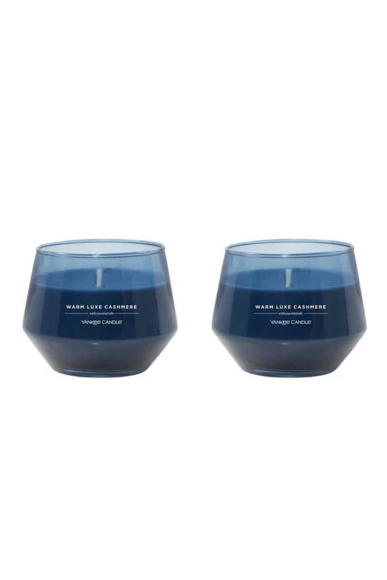 Warm Luxe Cashmere Studio Candle with Essential Oils, Set of 2, Main, color, Blue