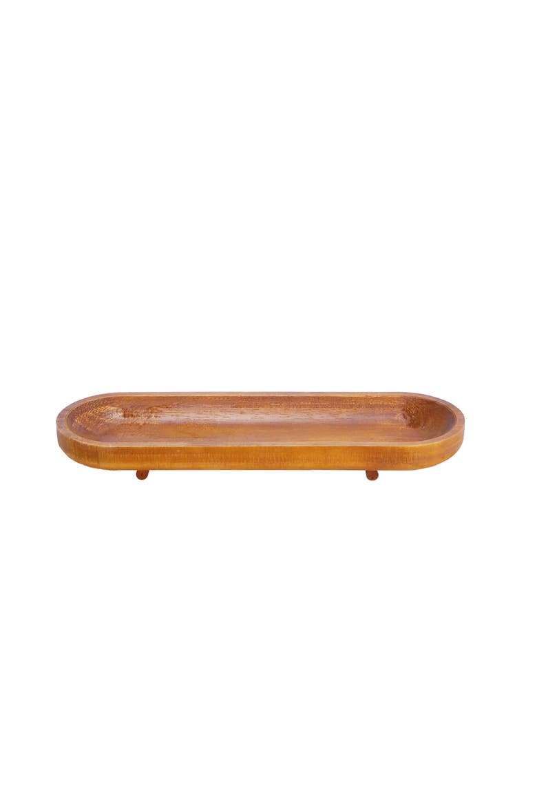 Capsule Shaped Tray, Main, color, Brown