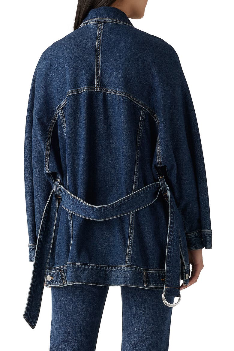 Belted Denim Trucker Jacket, Alternate, color, SHES NICE NO DP