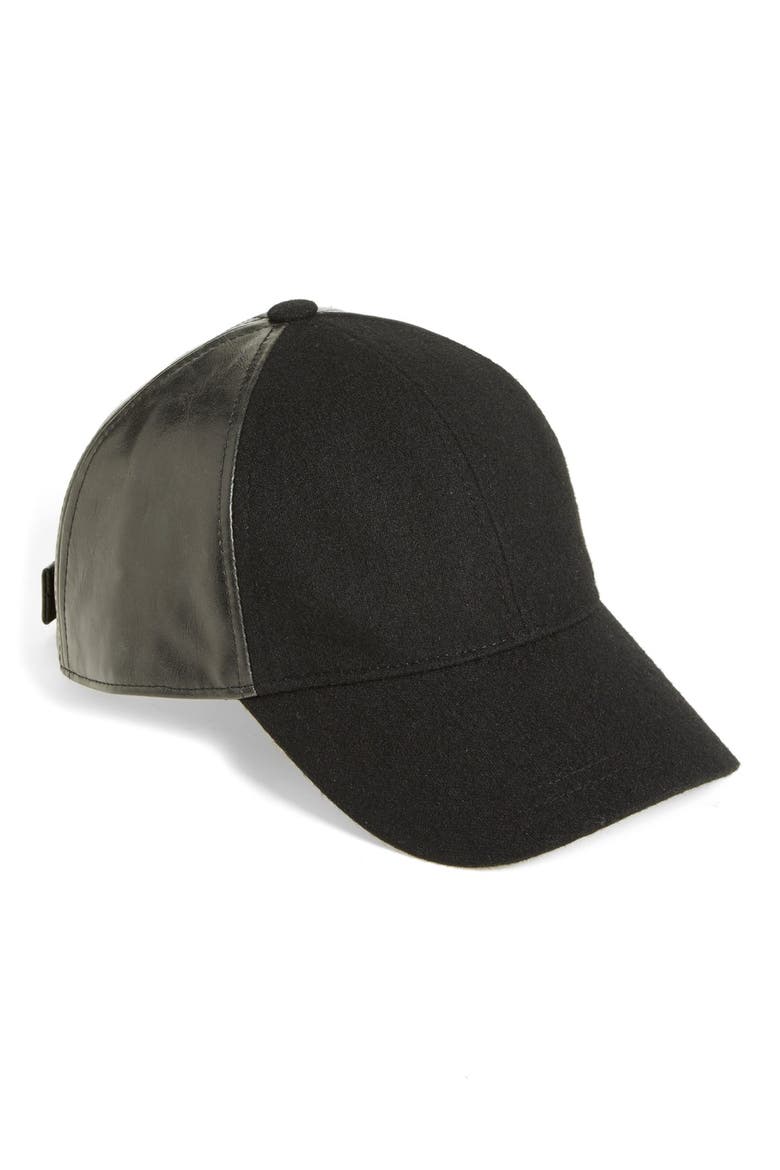 'Home Run' Adjustable Baseball Cap, Main, color, BLACK/ BLACK