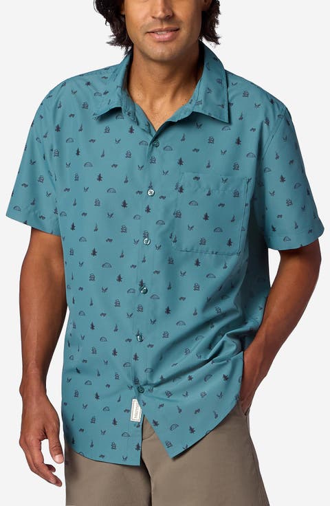 AirExchange UPF Short Sleeve Button-Up Shirt