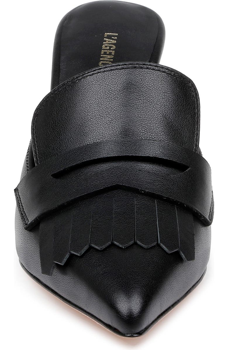 L'AGENCE Bijou II Pointed Toe Kiltie Penny Loafer Mule, Alternate, color,