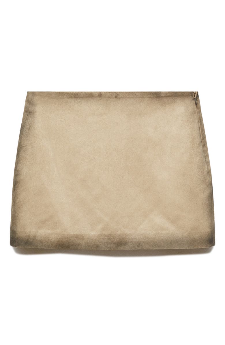 MANGO Faux Suede Miniskirt, Alternate, color, 