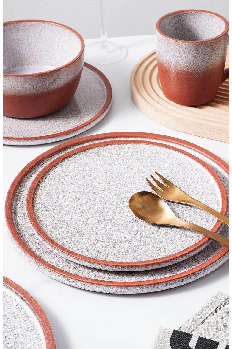 Vince Stoneware 16-Piece Dinnerware Set, Alternate, color, Red