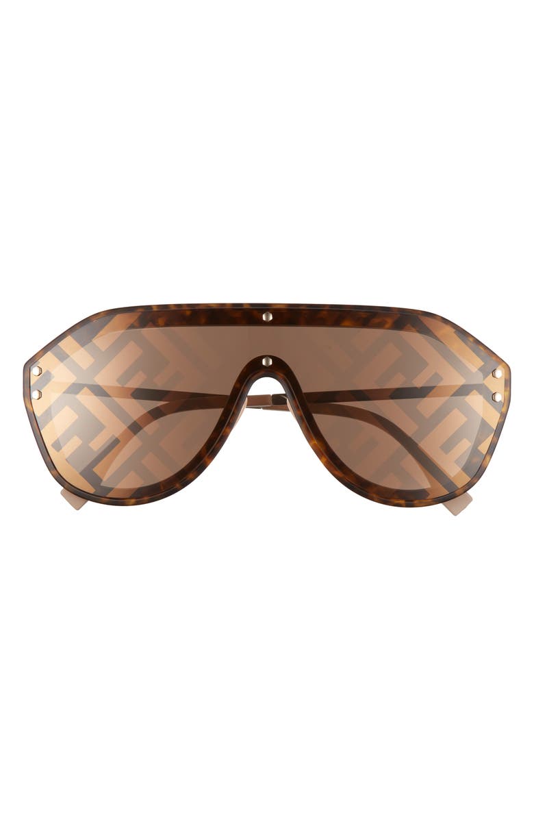Fendi 147mm Logo Lens Shield Sunglasses, Main, color, 