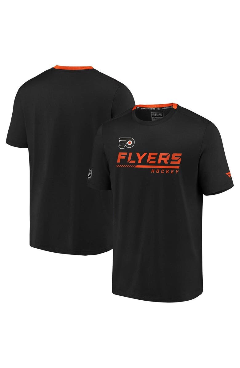FANATICS Men's Fanatics Branded Black Philadelphia Flyers Authentic Pro Locker Room Performance T-Shirt, Main, color, 