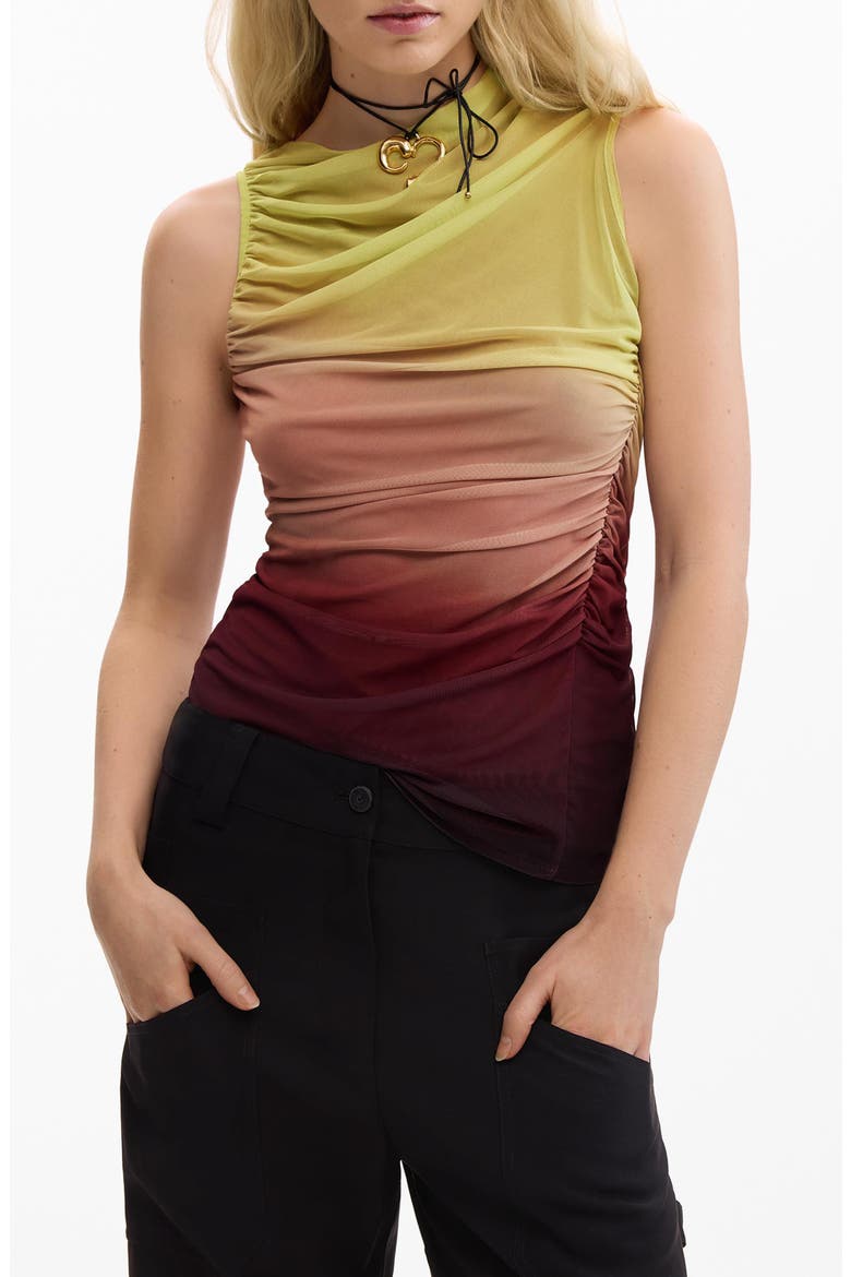 Ombré Sleeveless Top, Main, color, WATER GREEN