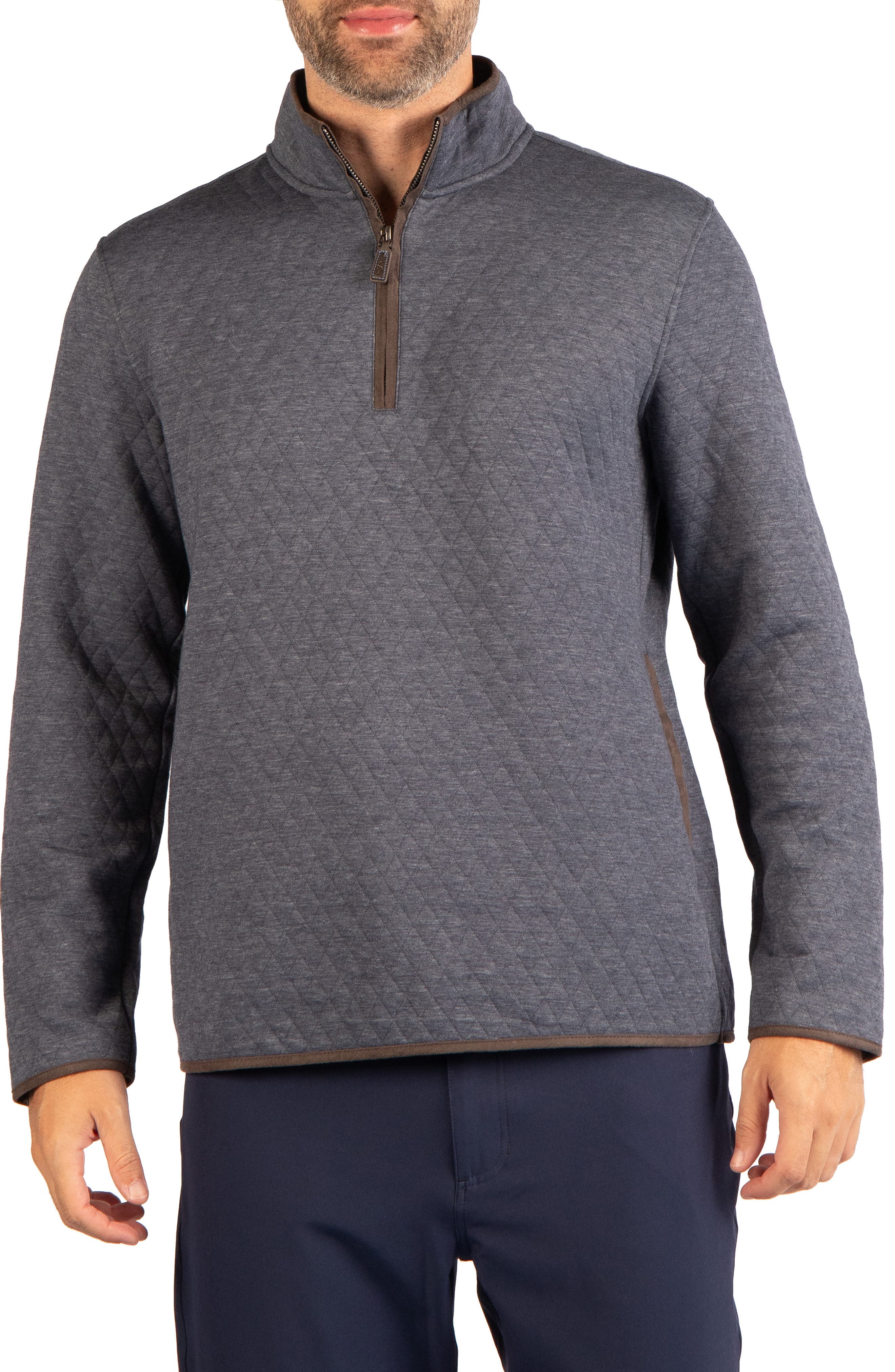Quilted Quarter Zip Pullover