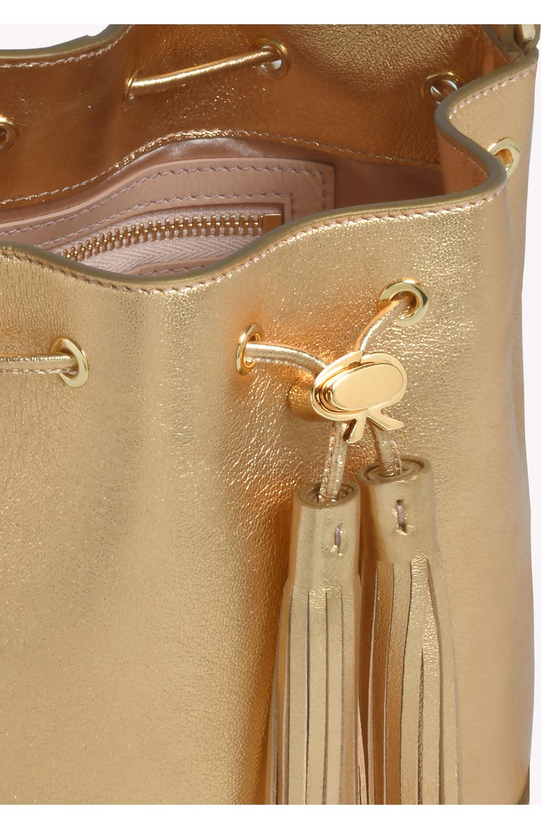 Gianvito Rossi Sienna Crossbody bag, Alternate, color, Gold Leather