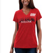 G-III 4HER BY CARL BANKS Women's G-III 4Her by Carl Banks Red 23XI Racing Snap V-Neck T-Shirt