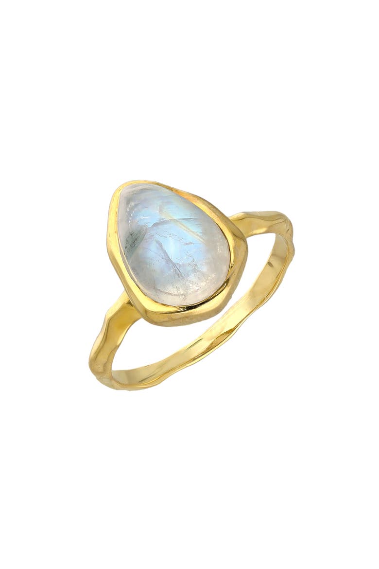 Pear Cut Moonstone Ring, Main, color, WHITE