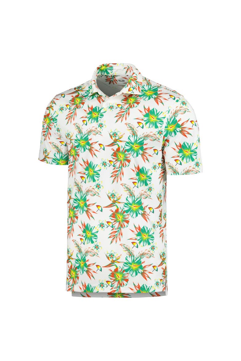 Men's White Arnold Palmer Print Tri-Blend Polo, Alternate, color, White