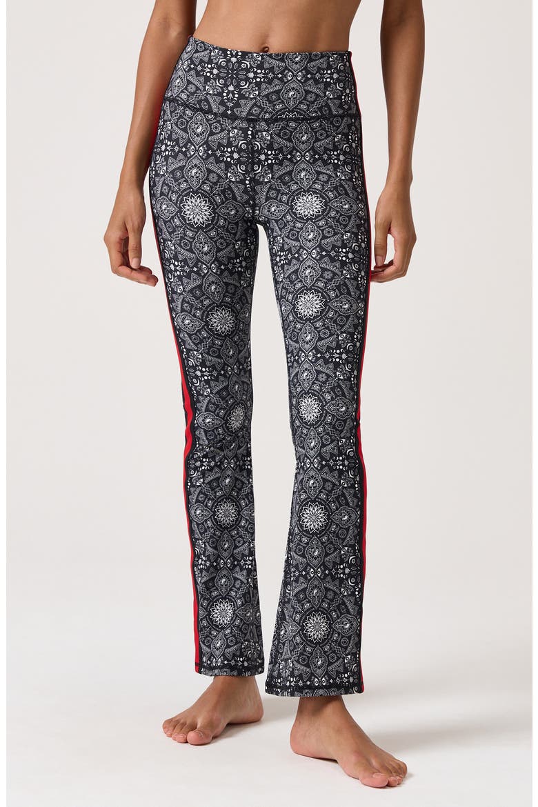 Mandala Spirit Flare Leggings, Main, color, BLACK