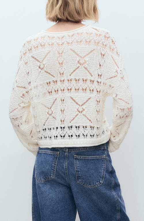 MANGO MANGO OPENWORK SWEATER 